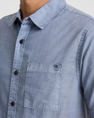 Roark Made To Fade Short Sleeve Button Up Shirt - Washed Slate