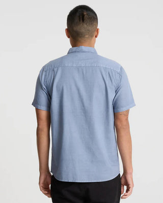 Roark Made To Fade Short Sleeve Button Up Shirt - Washed Slate