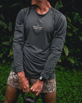 Roark Mathis Active Long Sleeve T-Shirt - Charcoal