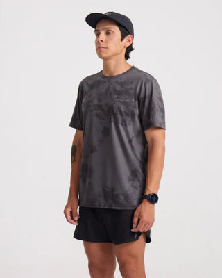 Roark Mathis Active Tie Dye Pocket Short Sleeve T-Shirt - Grey