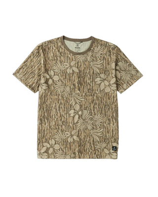 Roark Mathis Active Tie Dye Pocket Short Sleeve T-Shirt - Khaki