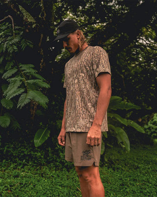 Roark Mathis Active Tie Dye Pocket Short Sleeve T-Shirt - Khaki