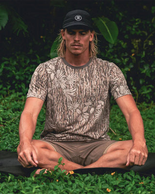 Roark Mathis Active Tie Dye Pocket Short Sleeve T-Shirt - Khaki