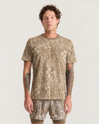 Roark Mathis Active Tie Dye Pocket Short Sleeve T-Shirt - Khaki