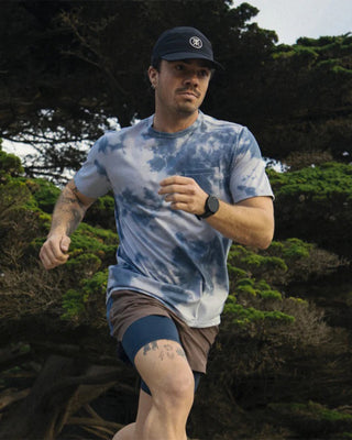 Roark Mathis Active Tie Dye Pocket Short Sleeve T-Shirt - Neptune