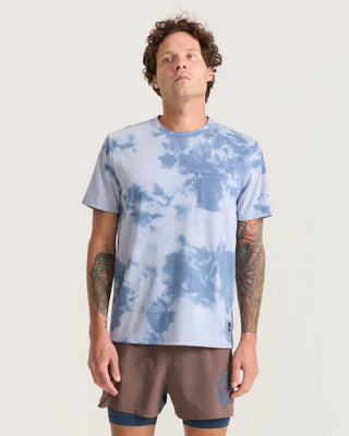 Roark Mathis Active Tie Dye Pocket Short Sleeve T-Shirt - Neptune