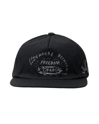 Roark Mathis 5 Panel Strapback Hat - Chaos Black