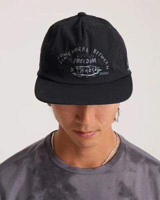 Roark Mathis 5 Panel Strapback Hat - Chaos Black