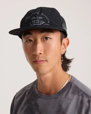 Roark Mathis 5 Panel Strapback Hat - Chaos Black
