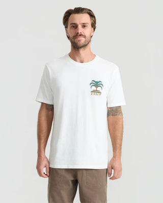 Roark Moto Palm Premium Short Sleeve T-Shirt - Off White