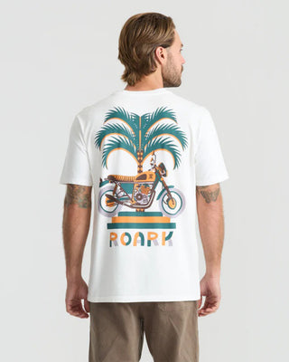 Roark Moto Palm Premium Short Sleeve T-Shirt - Off White