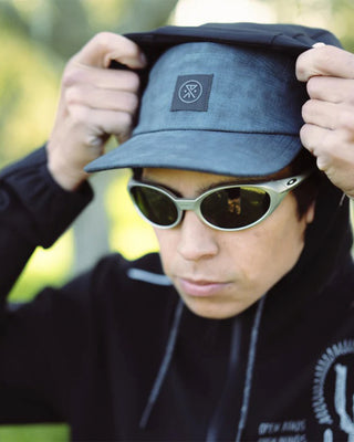 Roark Run Bless Up Camper Strapback Hat - Navy Tie Dye