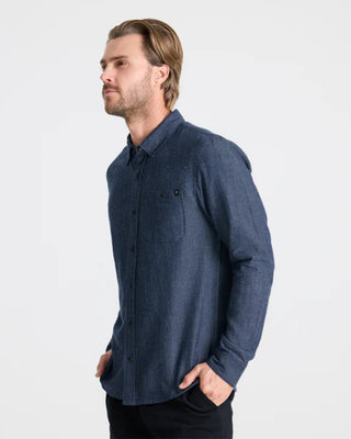 Roark Scholar Chambray Button Up Shirt - Mid Indigo