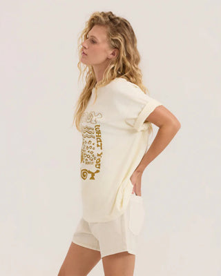 Roark Women's Seaweed Queen Oversized Premium Short Sleeve T-Shirt - Bone