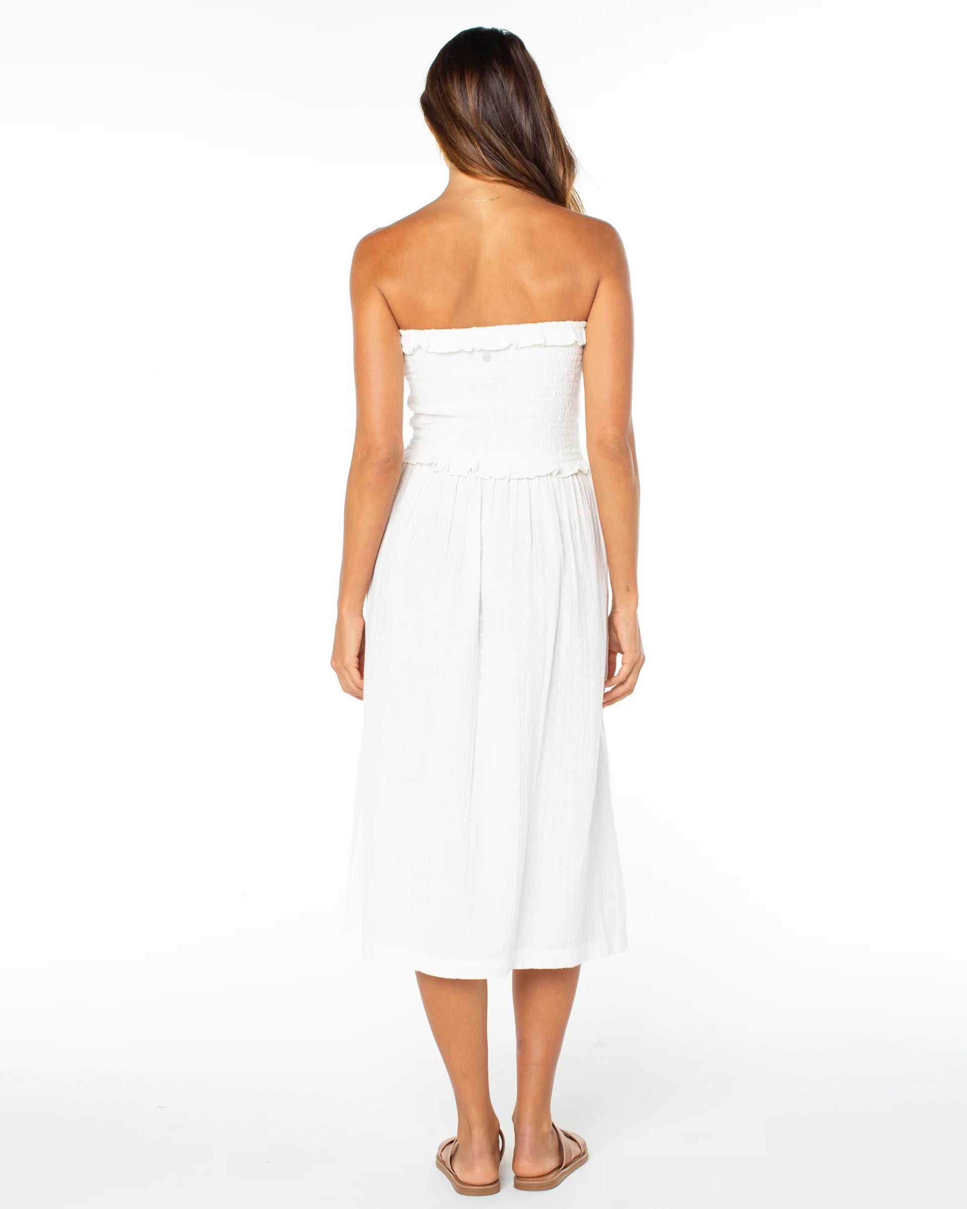 Roxy Women's Avalon Tube Midi Dress - Cloud Dancer Solid
