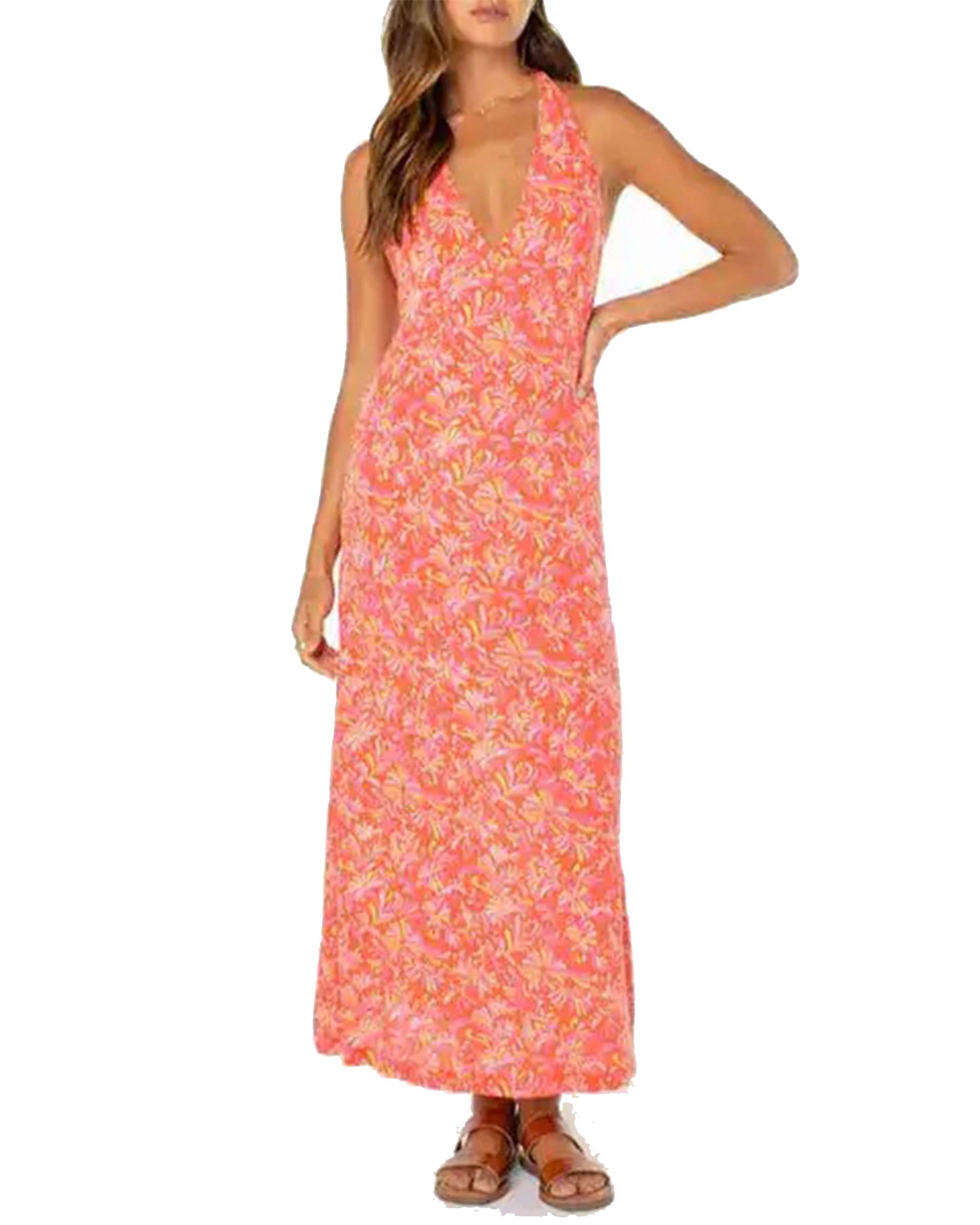 Roxy Women's Beach Day Maxi Dress - Hot Coral