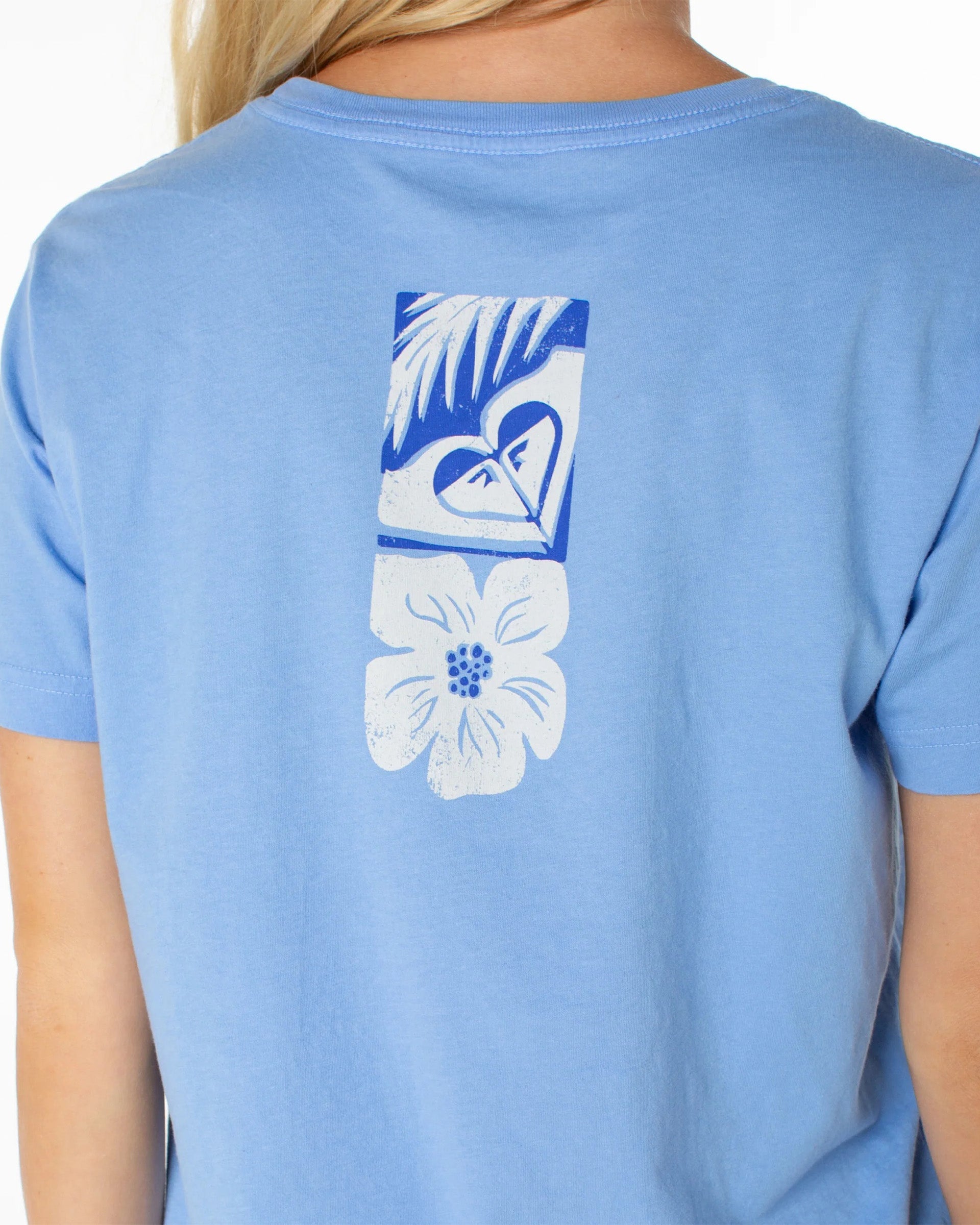 Roxy Women's Beach Things S/S T-Shirt - Cornflower Blue Beach Things