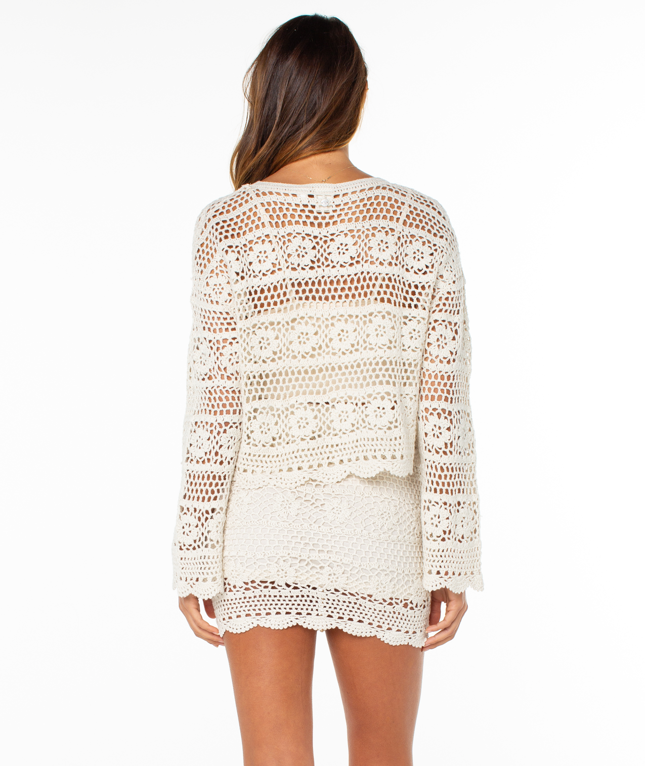 Roxy Women's Blue Water Sweater - Cloud Dancer Solid