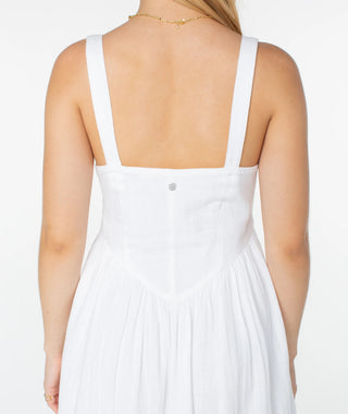 Roxy Women's Brisa Midi Dress - Snow White Solid