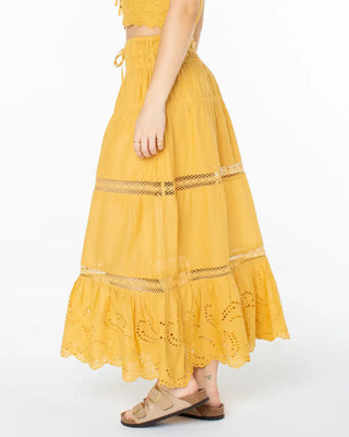 Roxy Women's Castaway Maxi Skirt - Amber Gold Solid