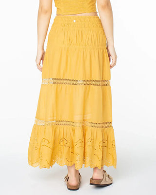 Roxy Women's Castaway Maxi Skirt - Amber Gold Solid