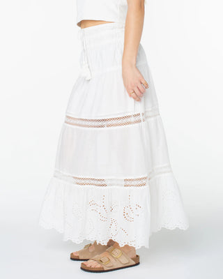 Roxy Women's Castaway Maxi Skirt - Snow White Solid