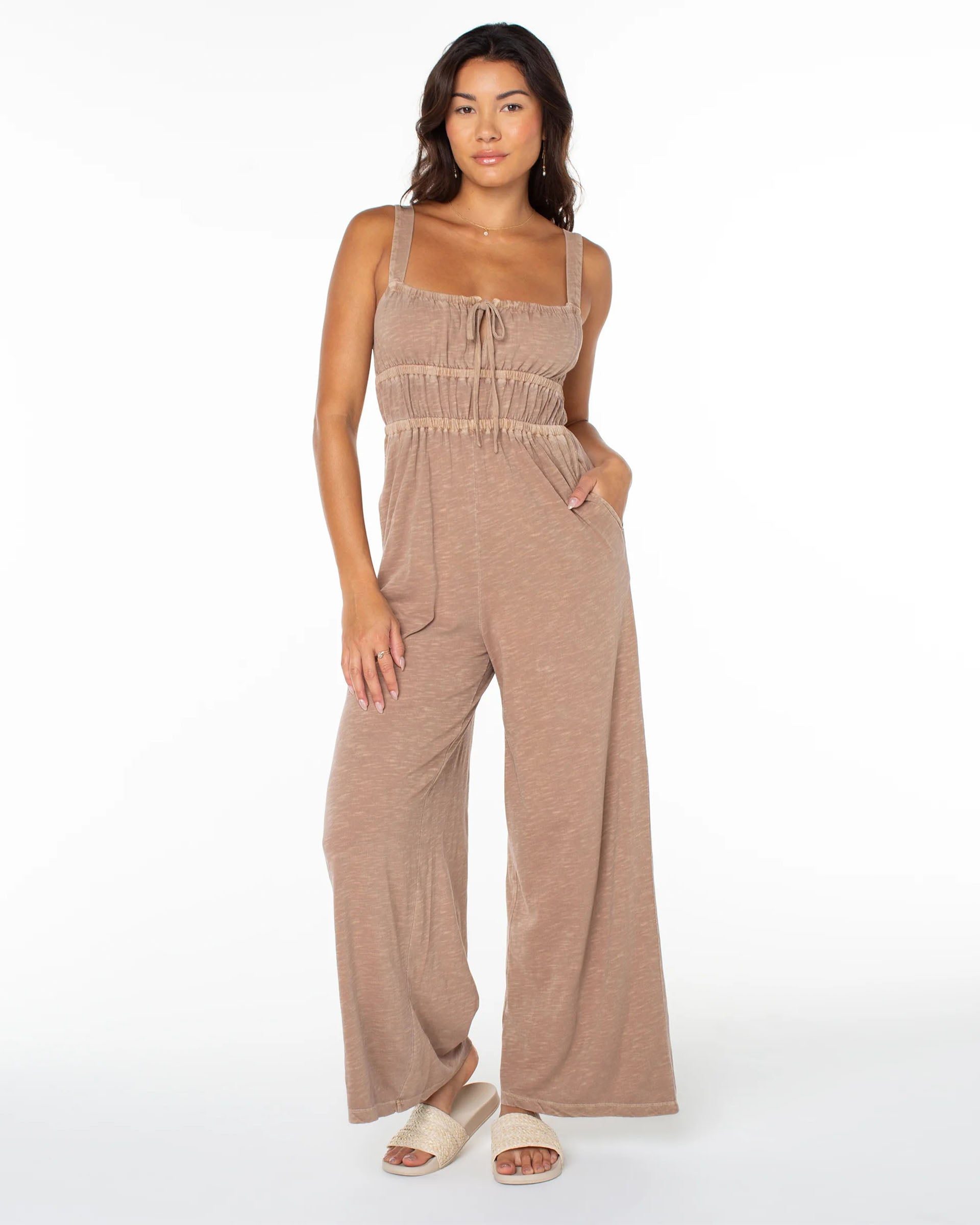 Roxy Women's Clover Jumpsuit - Brownie Solid