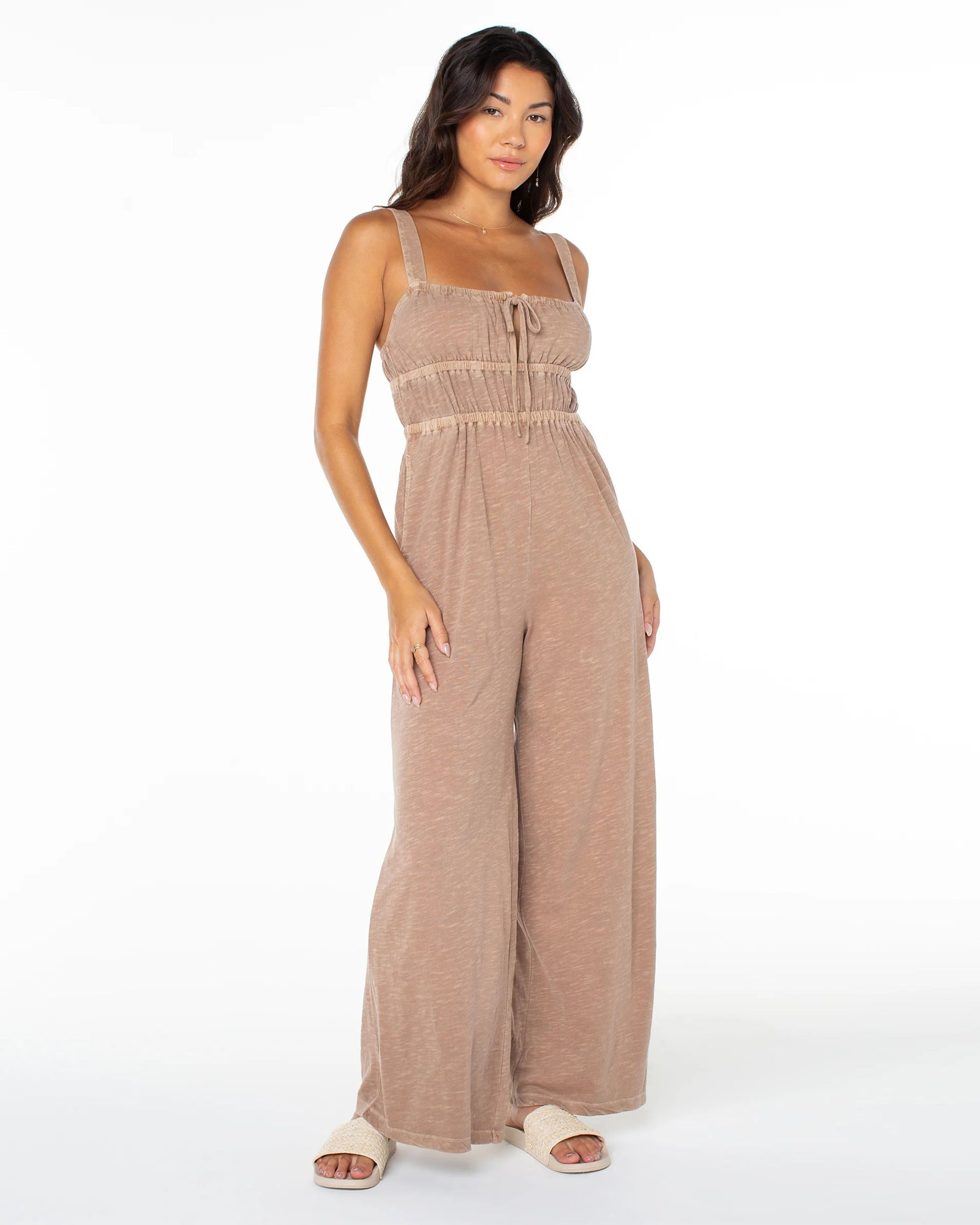 Roxy Women's Clover Jumpsuit - Brownie Solid