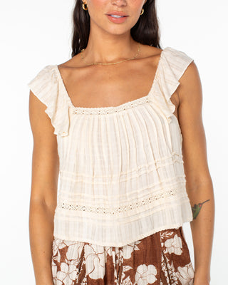 Coastal Rays Top - Parchment