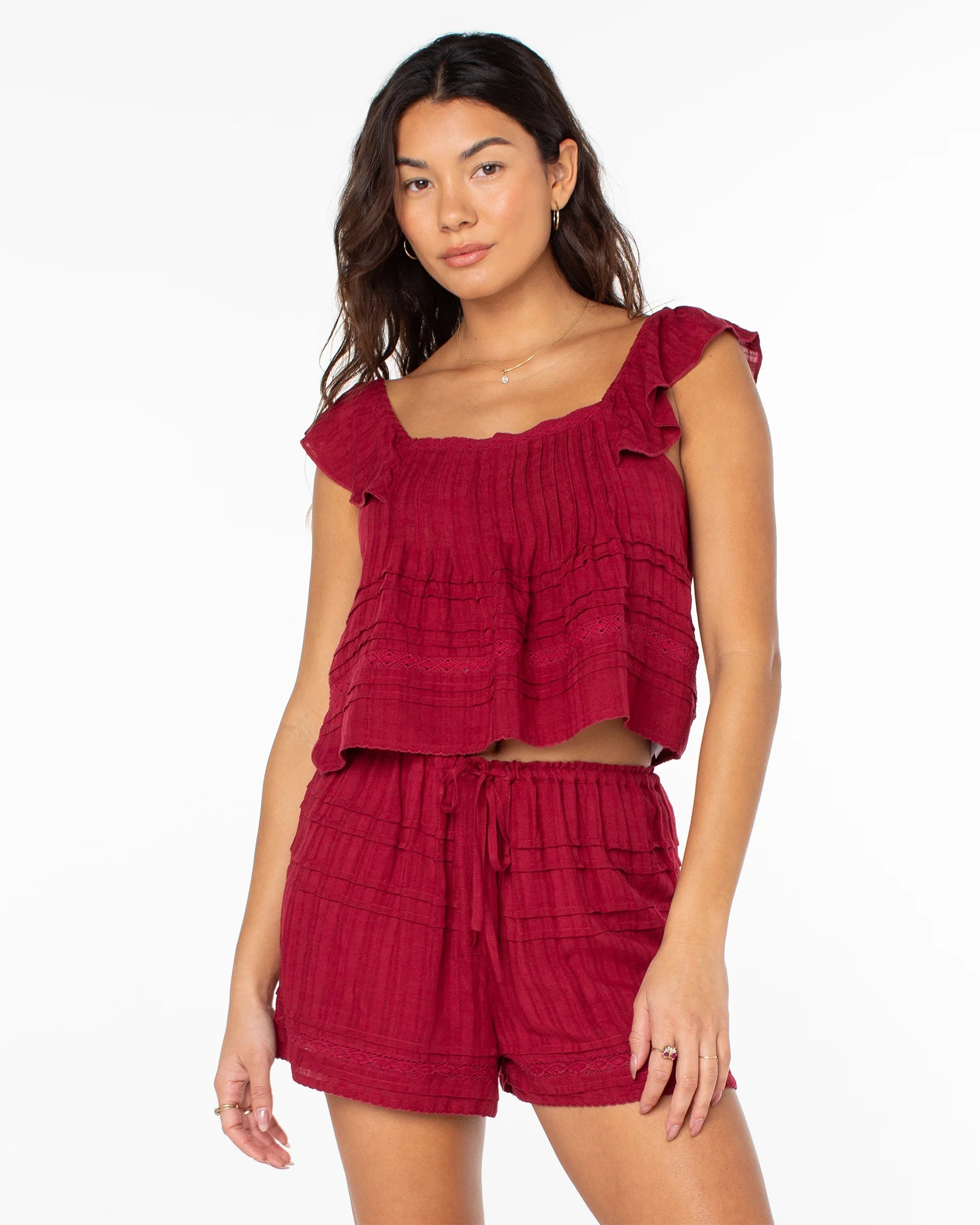 Roxy Women's Coastal Rays Top - Biking Red