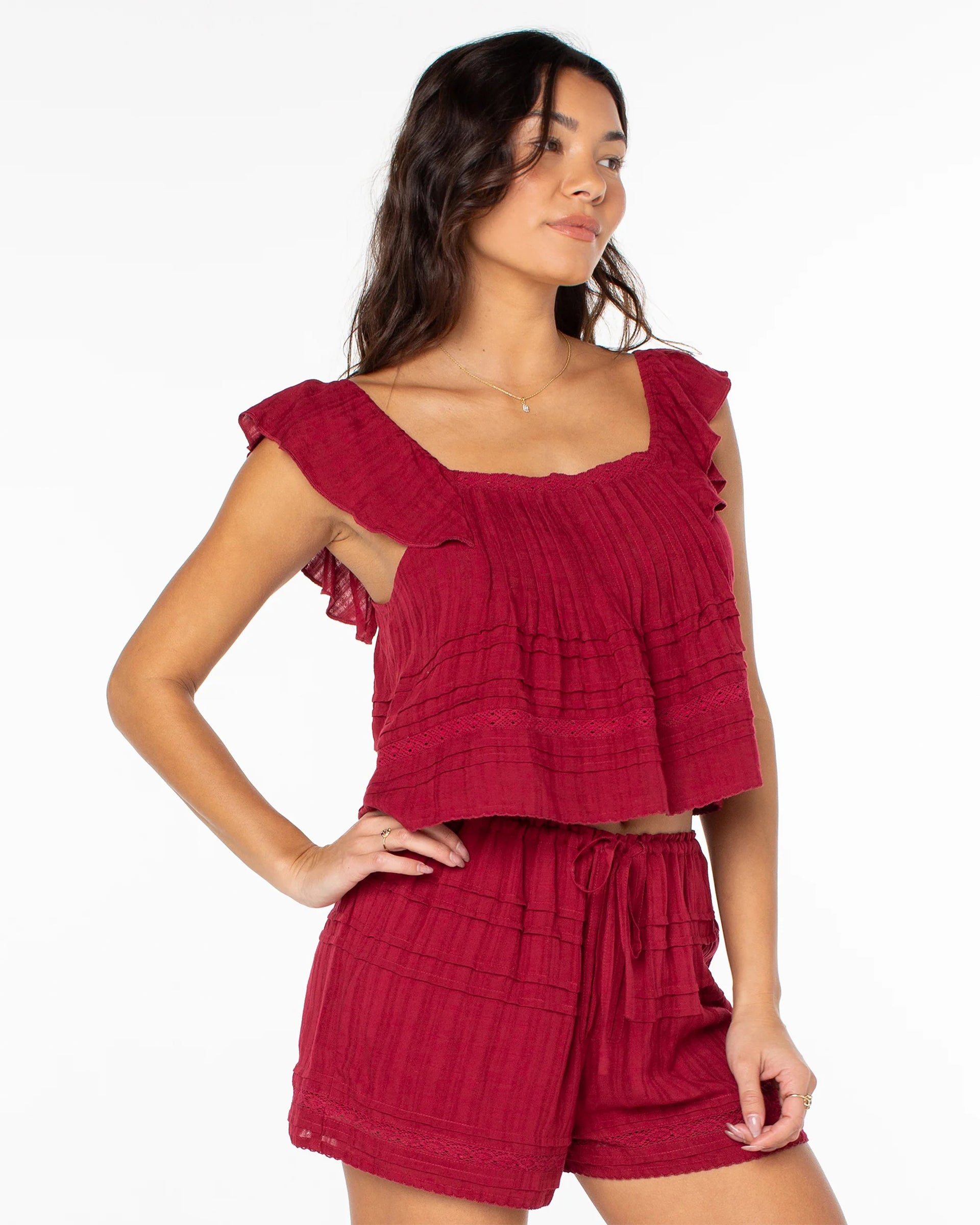 Roxy Women's Coastal Rays Top - Biking Red