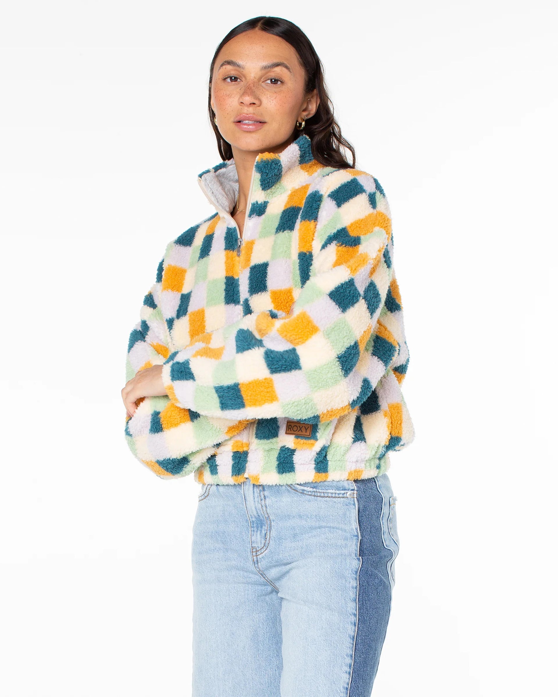 Roxy Women's Cold Surf Zip Up - Deep Lagoon