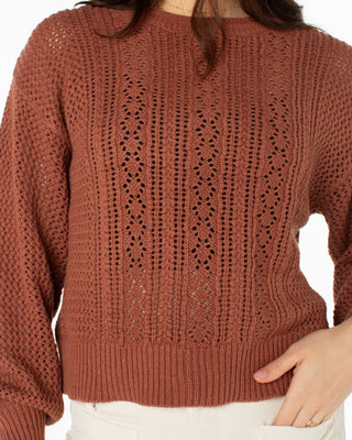 Roxy Day Break Open Knit Sweater