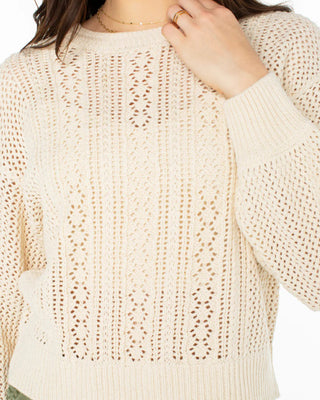 Roxy Women's Day Break Open Knit Sweater - Parchment