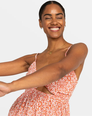 Roxy Women's Evening Glow Front Twist Mini Dress