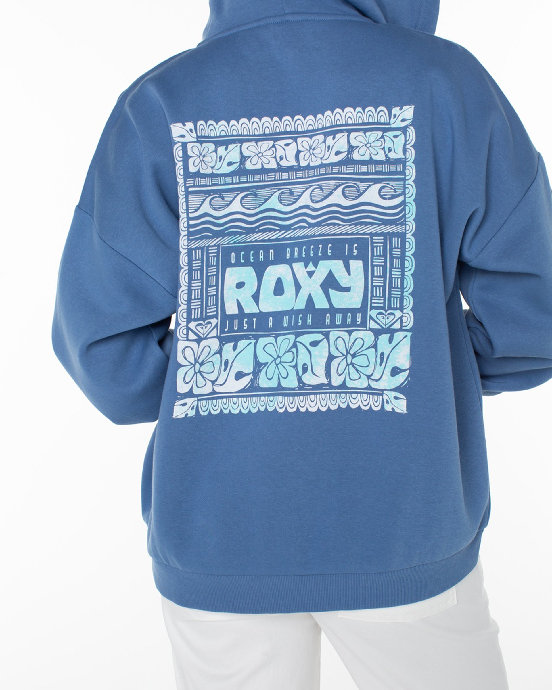 Roxy Women's Evening Lineup Zip Through Hoodie - Blue Horizon Okinawa