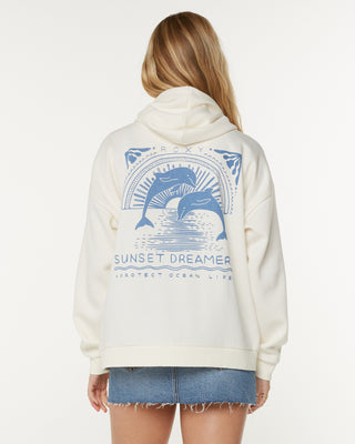 Roxy Women's Evening LIneup Zip-Up Hoodie - White