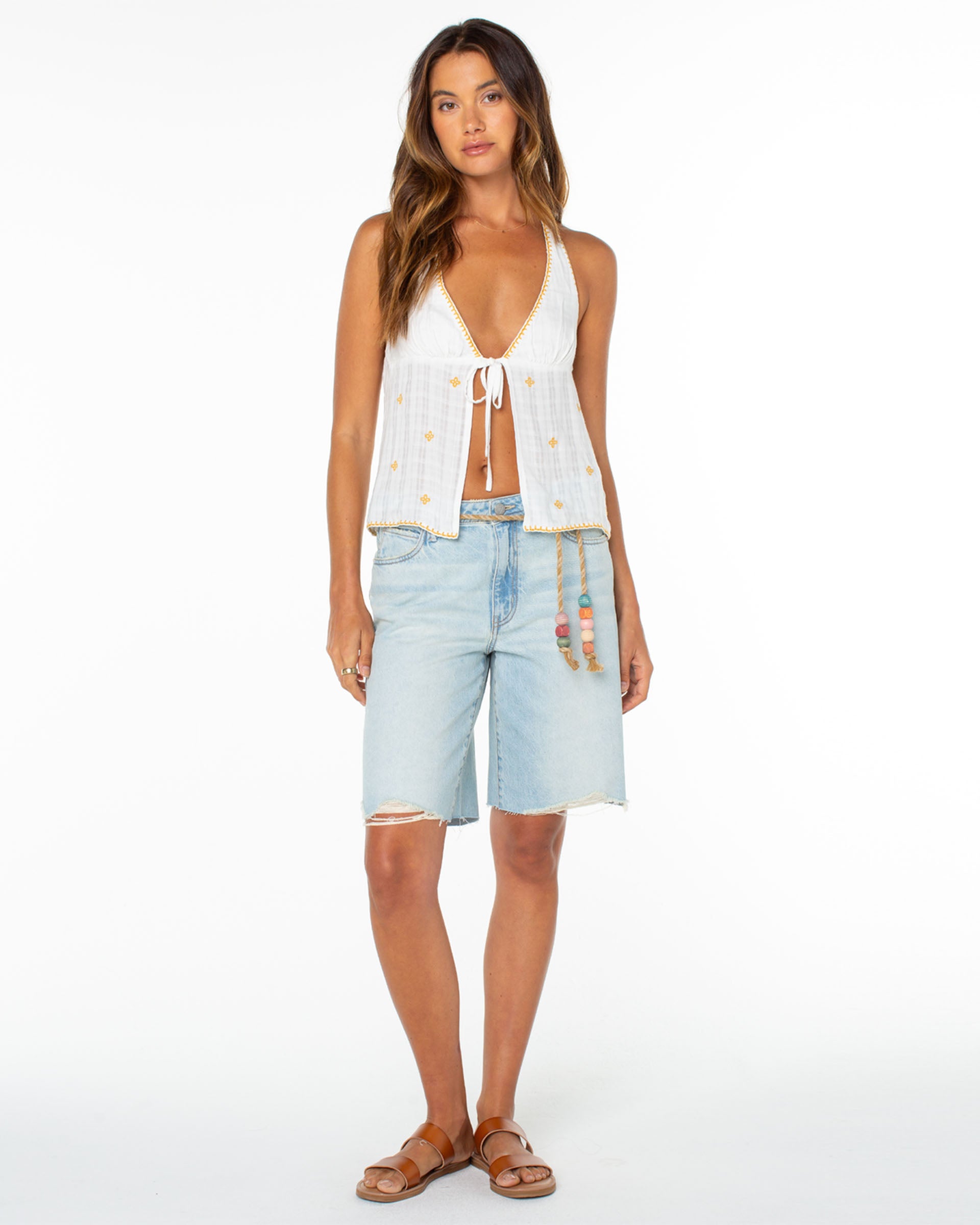 Roxy Women's Fairweather Top - Cloud Dancer Solid