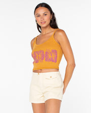 Roxy Women's Flower Block Tank - Gold