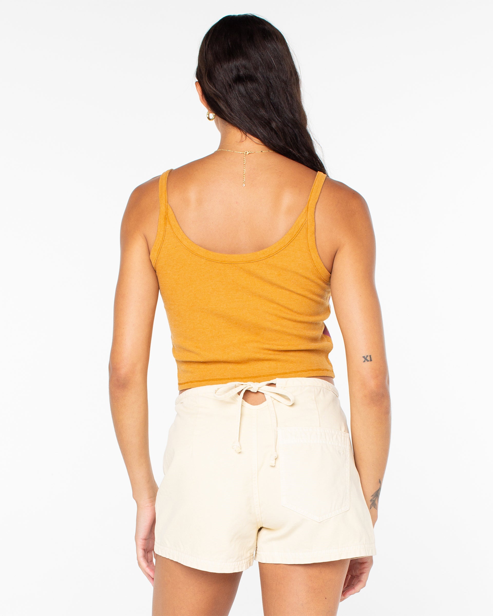 Roxy Women's Flower Block Tank - Gold