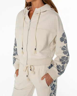Roxy Women's Fringing Reefs Zip-Up Hoodie - Pumice Stone