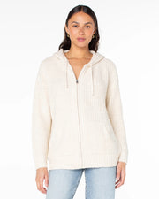 Roxy Women's Glassy Mornings Zip-Up Hoodie - Parchment