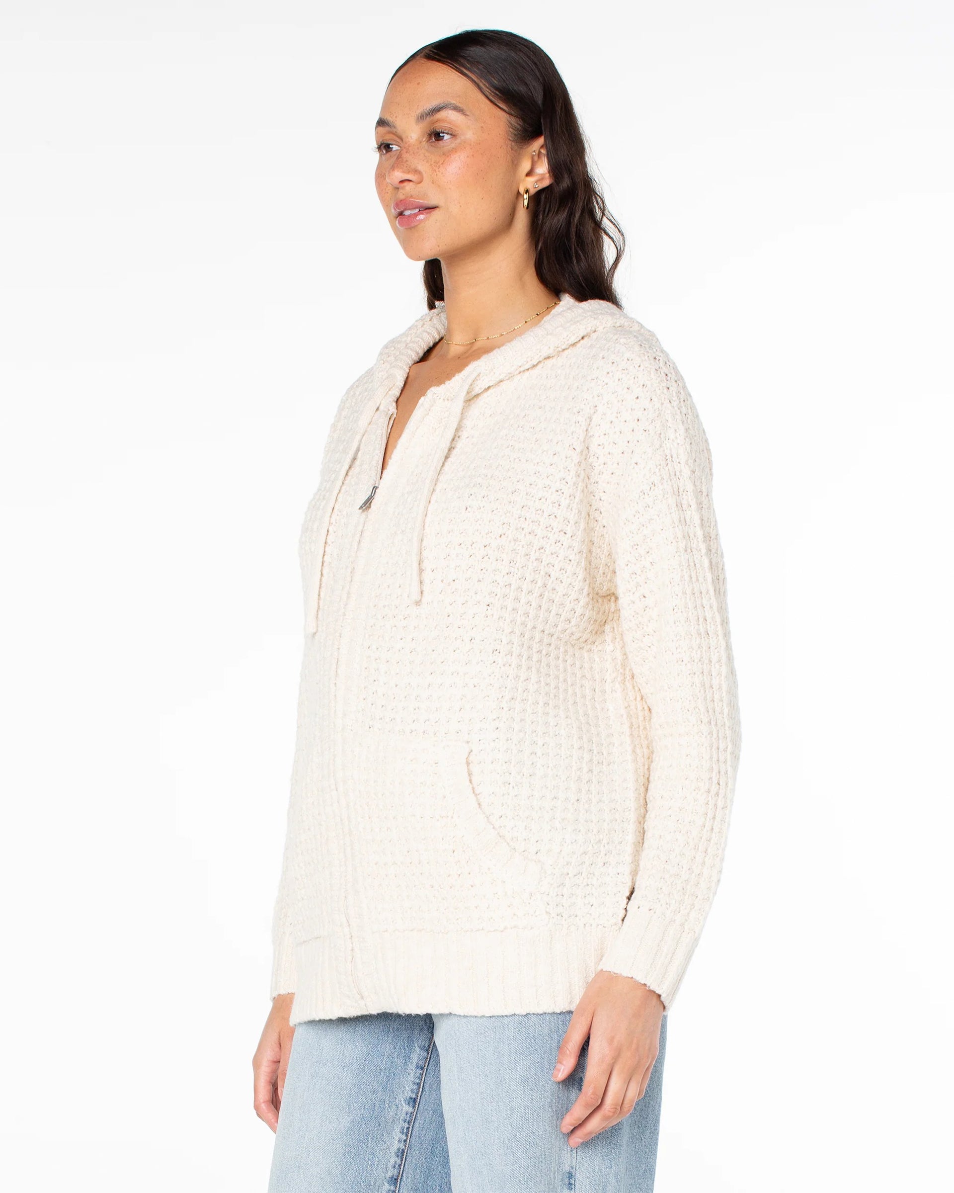 Roxy Women's Glassy Mornings Zip-Up Hoodie - Parchment