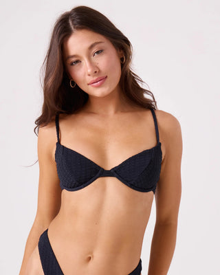 Roxy Women's Haleiwa Demi Underwire Bikini Top - Anthracite