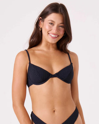 Roxy Women's Haleiwa Demi Underwire Bikini Top - Anthracite
