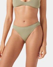 Women's Haleiwa Hipster Full Bikini Bottom - Oil Green