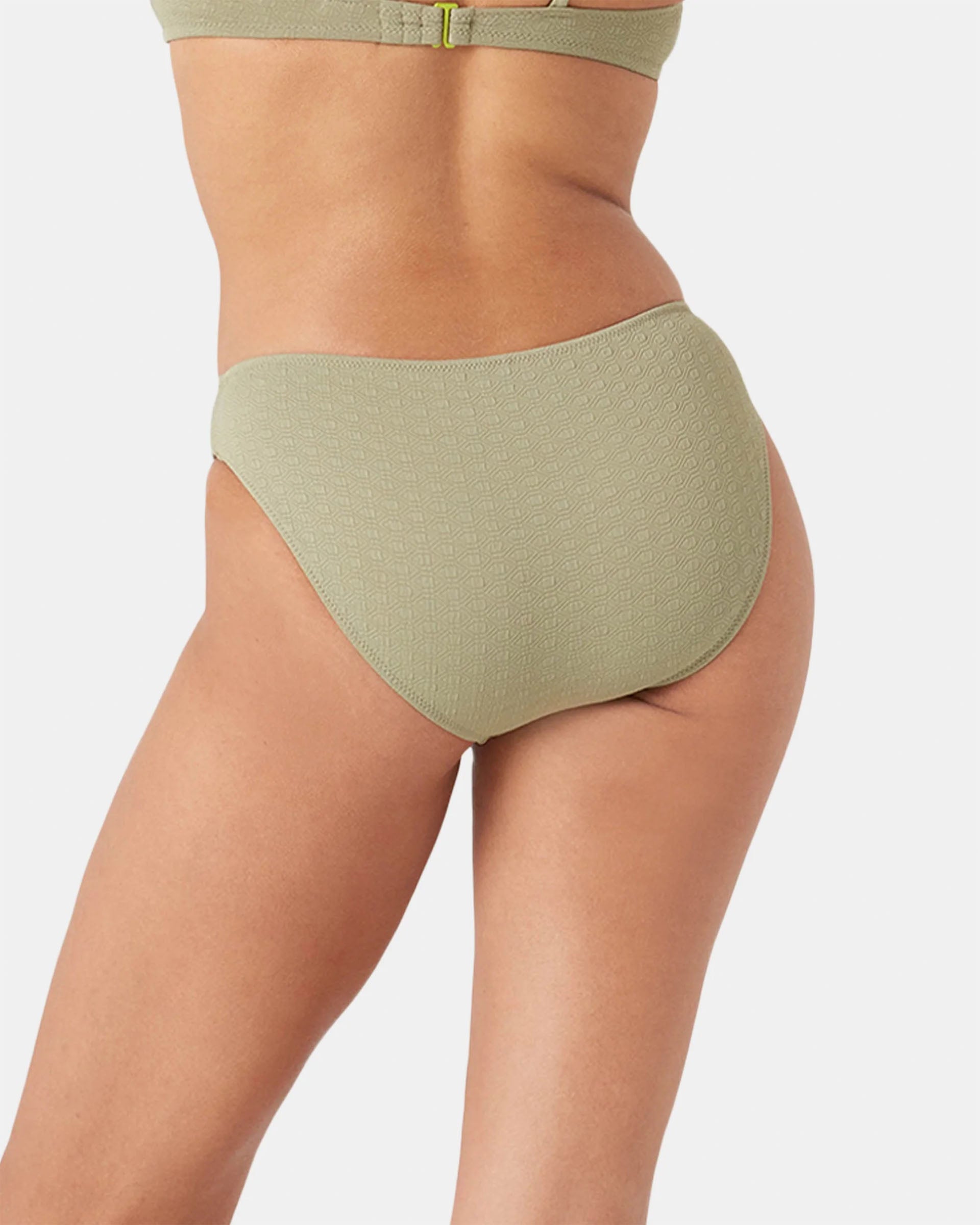 Women's Haleiwa Hipster Full Bikini Bottom - Oil Green