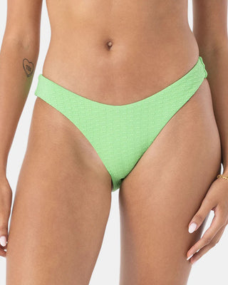 Roxy Women's Haleiwa Scoop Cheeky Bikini Bottom - Vibrant Green