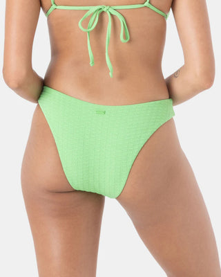 Roxy Women's Haleiwa Scoop Cheeky Bikini Bottom - Vibrant Green