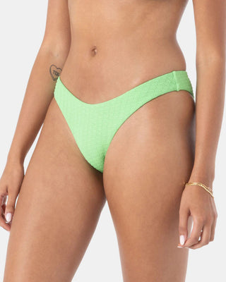 Roxy Women's Haleiwa Scoop Cheeky Bikini Bottom - Vibrant Green
